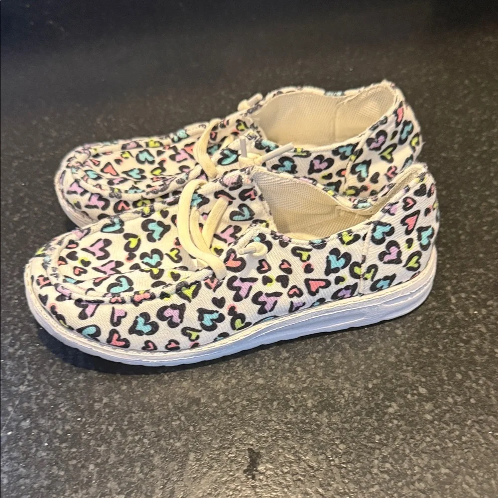 Colorful Heart Pattern Kids Shoes